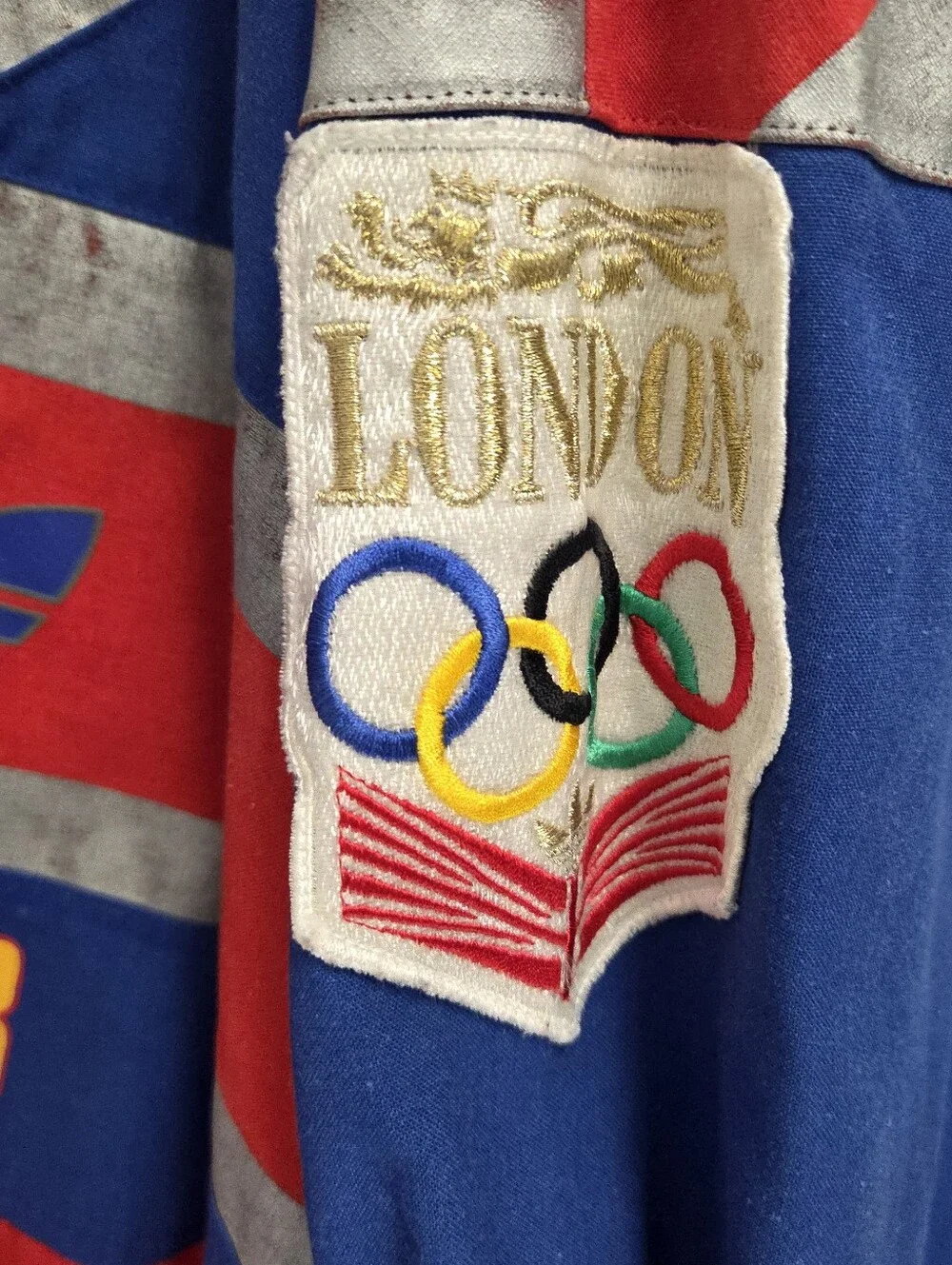 Vintage 80's Adidas London Olympic Games 1908 Union Jack Sweatshirt Size XL